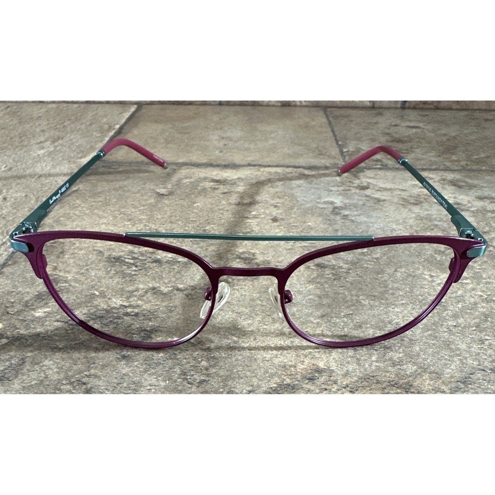 Ernest Hemingway H4832 Burgundy Teal Metal  Eyeglasses Frames  49-18-140-39mm
